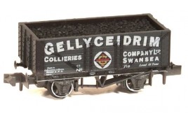 NR-7011 Gellyceidrim Colleries 7 plank wagon - N Gauge